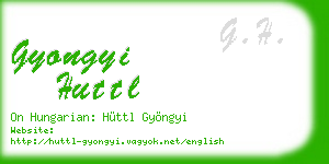 gyongyi huttl business card